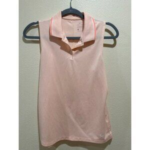 Nike Dri-FIT Victory women's sleeveless golf polo peach pink size small